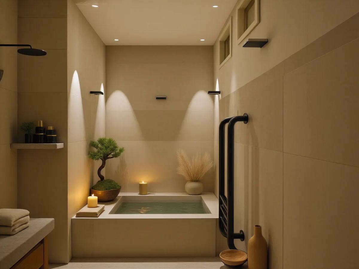 A Romaneque Spa Inspired Deck Home Bathroom deck-homes-bath-area-1600...